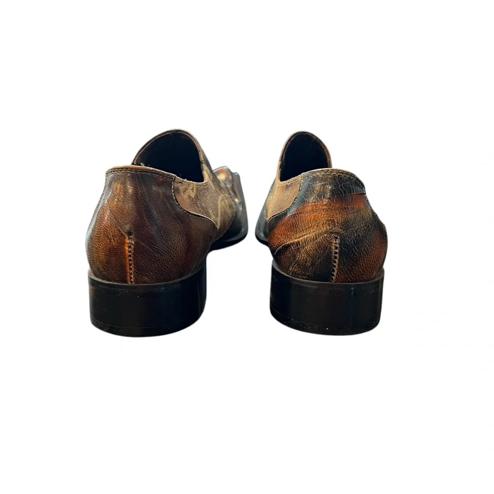 FI-6193 Multi Color Leather Pointed toe Slip on Loafer Fiesso Aurelio Garcia 42 - Picture 4 of 16